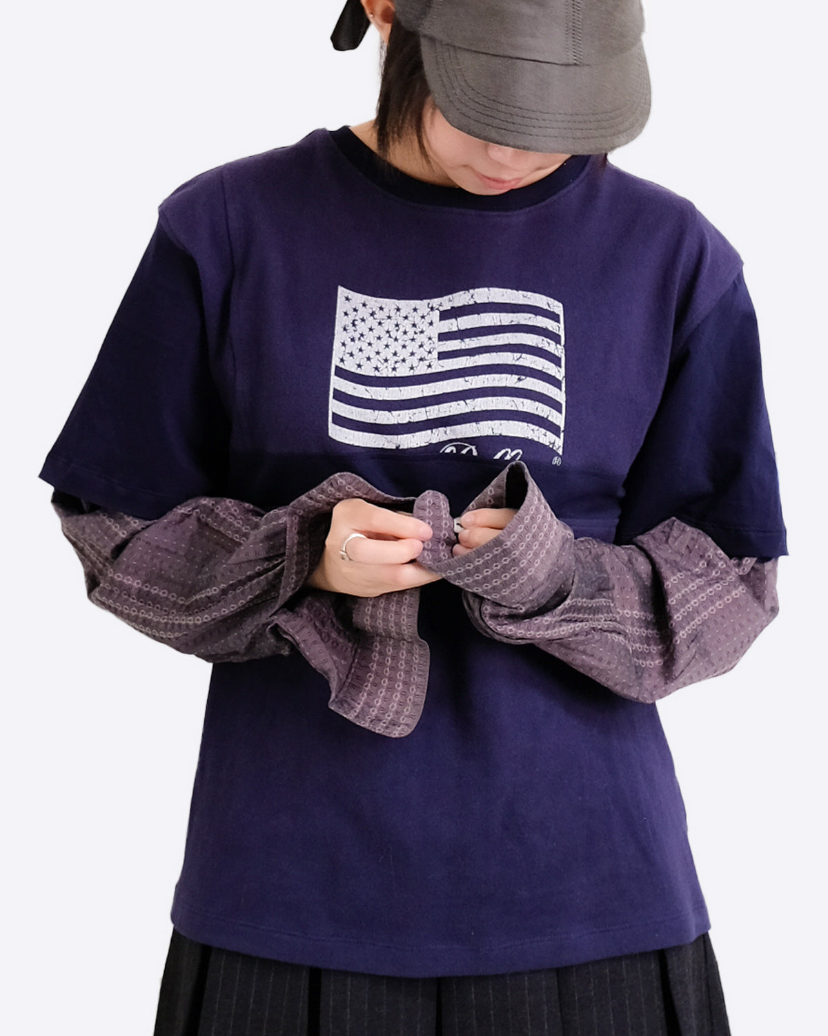 CARL // Navy & Mauve // M