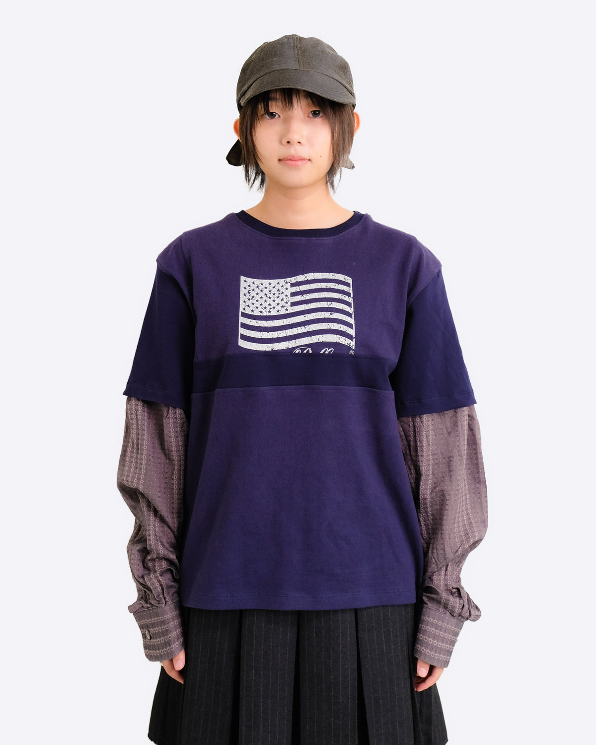 CARL // Navy & Mauve // M