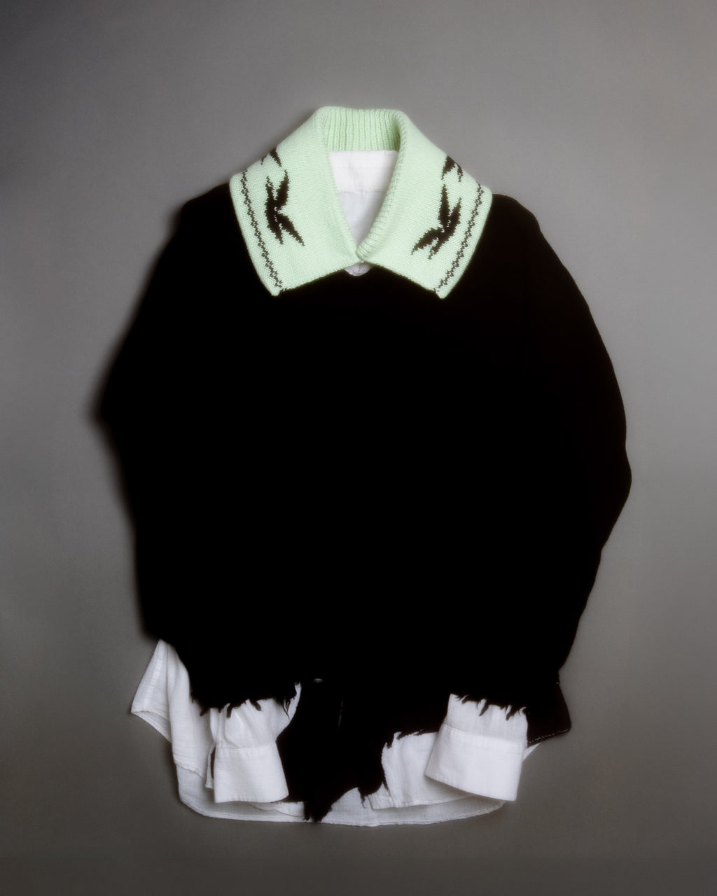 CCQ Mint Bird Upcycled Collar 