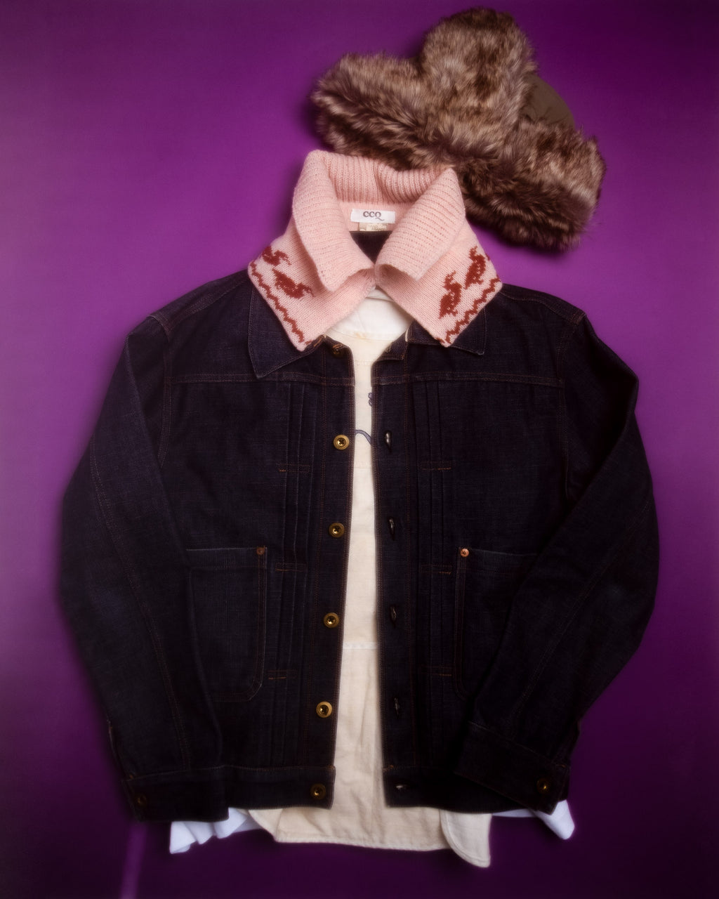 CCQ Upcycled Pink Duck Collar